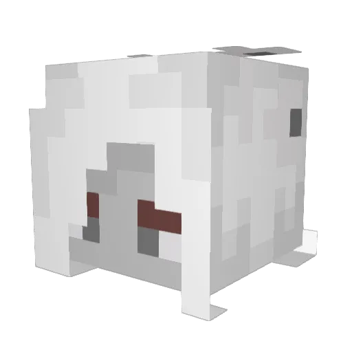 kamiwam Minecraft avatar head, 3D render