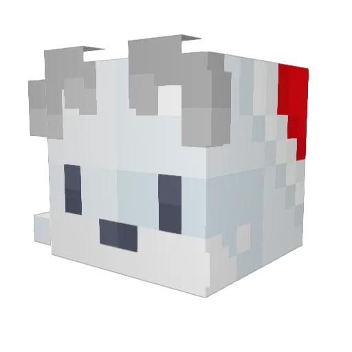 kamiya_raku_FOX Minecraft avatar head, 3D render