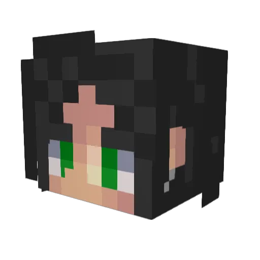 kamiya_sanGV Minecraft avatar head, 3D render