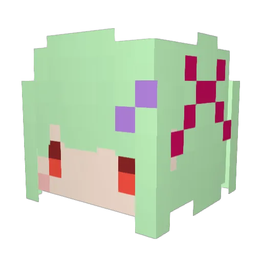 kamln Minecraft avatar head, 3D render