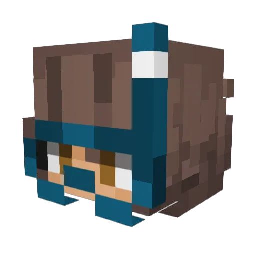 kamlu Minecraft avatar head, 3D render