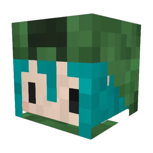kamo105 Minecraft avatar head, 3D render