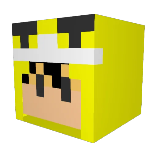 kamo_000 Minecraft avatar head, 3D render