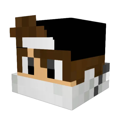 kamold Minecraft avatar head, 3D render