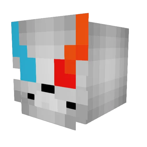 kamolo1 Minecraft avatar head, 3D render