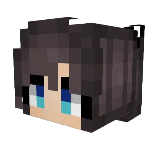 kamonoha Minecraft avatar head, 3D render