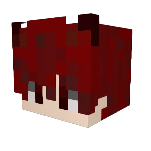 kamonohashi2 Minecraft avatar head, 3D render