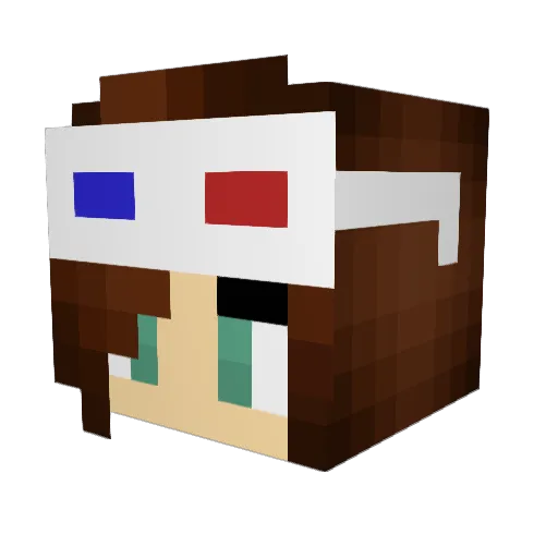 kamotera Minecraft avatar head, 3D render