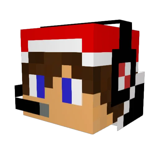kampfknubbel Minecraft avatar head, 3D render