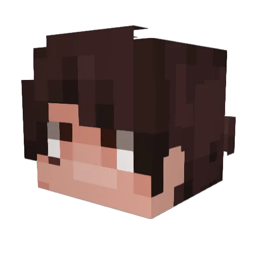 kampov Minecraft avatar head, 3D render