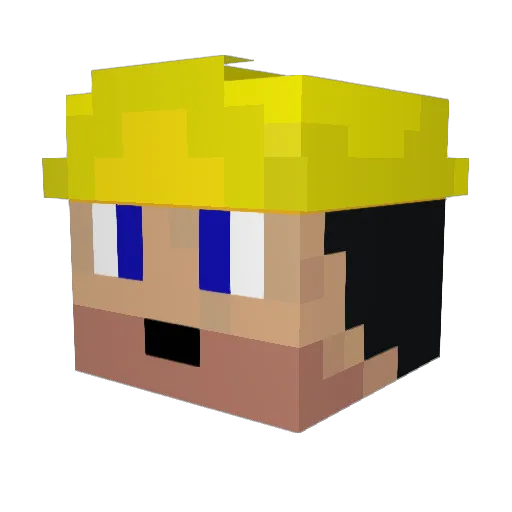 kamsol Minecraft avatar head, 3D render