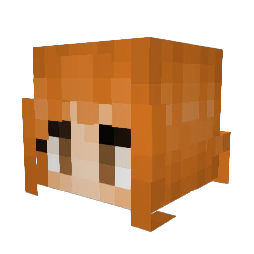 kamuisnt Minecraft avatar head, 3D render
