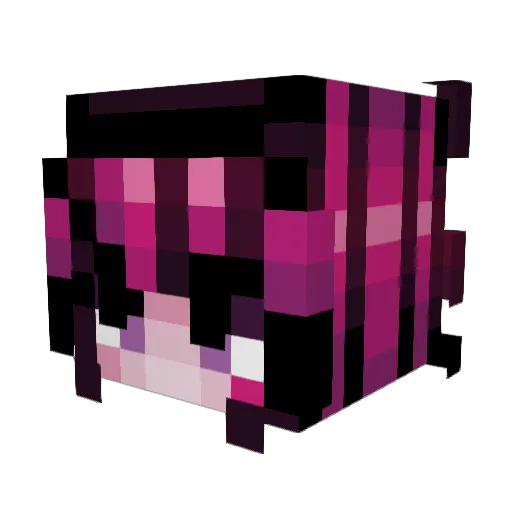 kamuraa Minecraft avatar head, 3D render