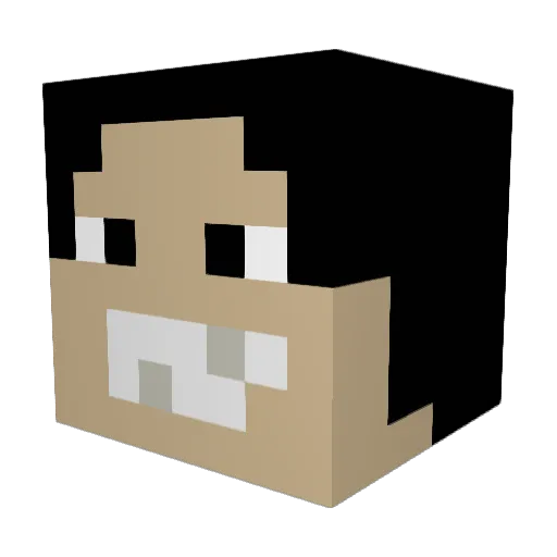 kamuskamus Minecraft avatar head, 3D render