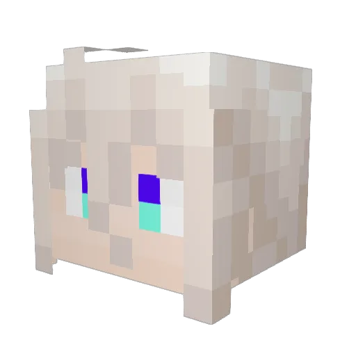 kana_N_A Minecraft avatar head, 3D render