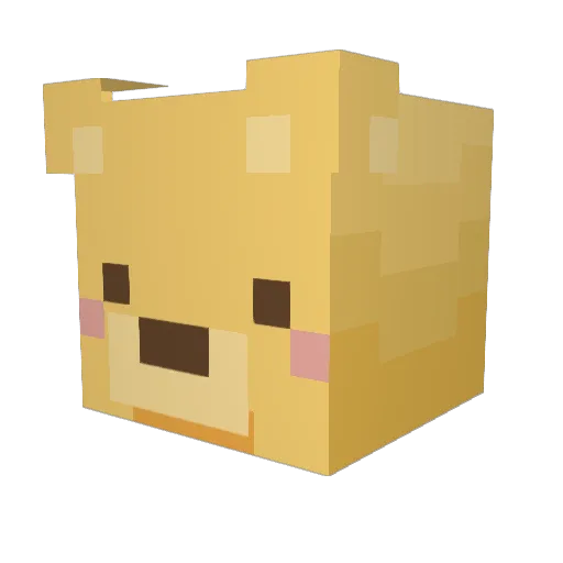 kanaaah Minecraft avatar head, 3D render