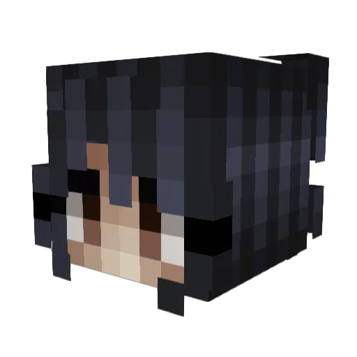kanaao Minecraft avatar head, 3D render