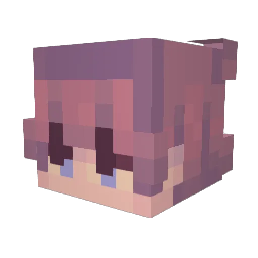 kanacco Minecraft avatar head, 3D render