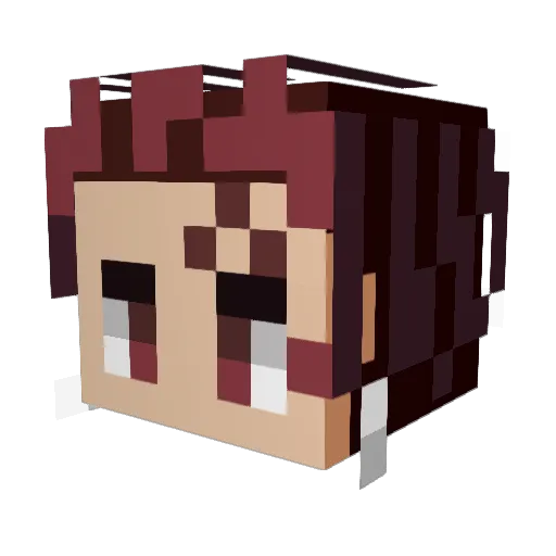 kanade0807 Minecraft avatar head, 3D render