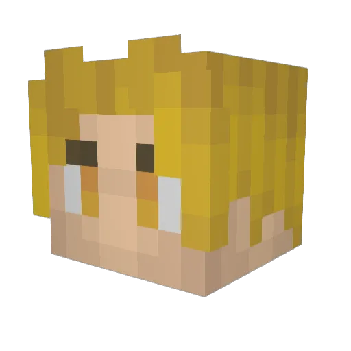 kanade_920 Minecraft avatar head, 3D render