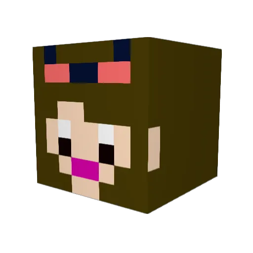 kanae001 Minecraft avatar head, 3D render