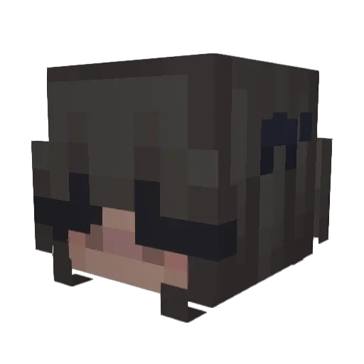 kanaira Minecraft avatar head, 3D render