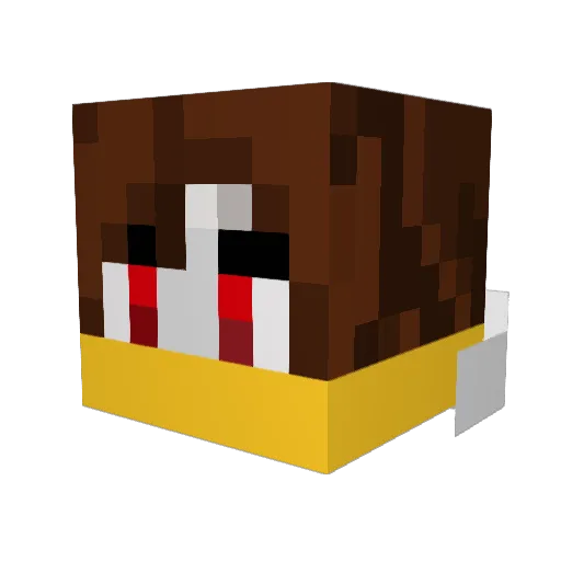 kanaky24 Minecraft avatar head, 3D render