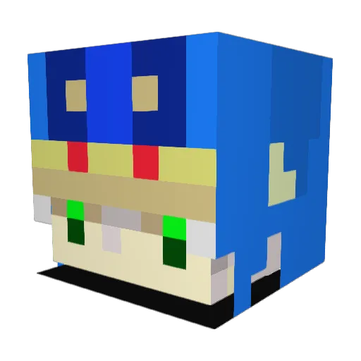 kanamako Minecraft avatar head, 3D render