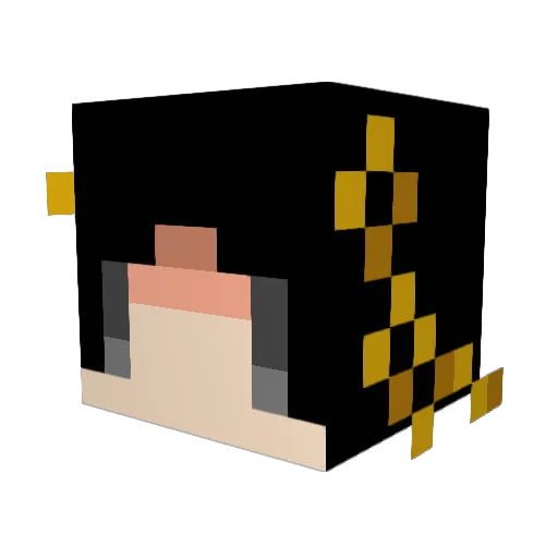 kanan Minecraft avatar head, 3D render
