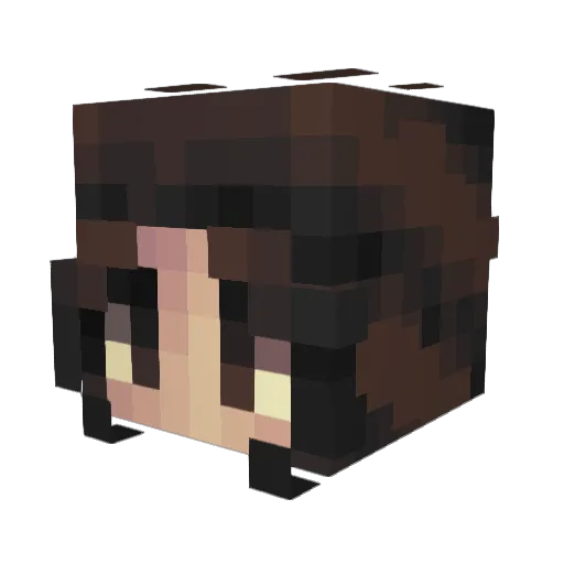 kanaou Minecraft avatar head, 3D render
