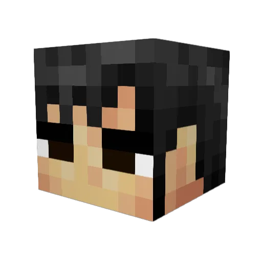 kanarde Minecraft avatar head, 3D render