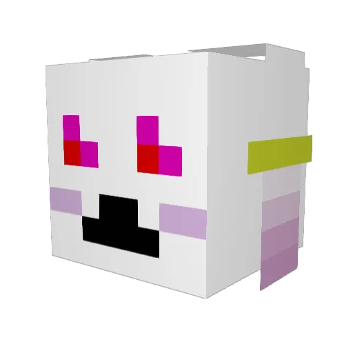 kanarine Minecraft avatar head, 3D render