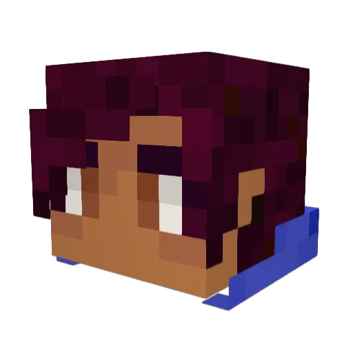 kanascookie Minecraft avatar head, 3D render