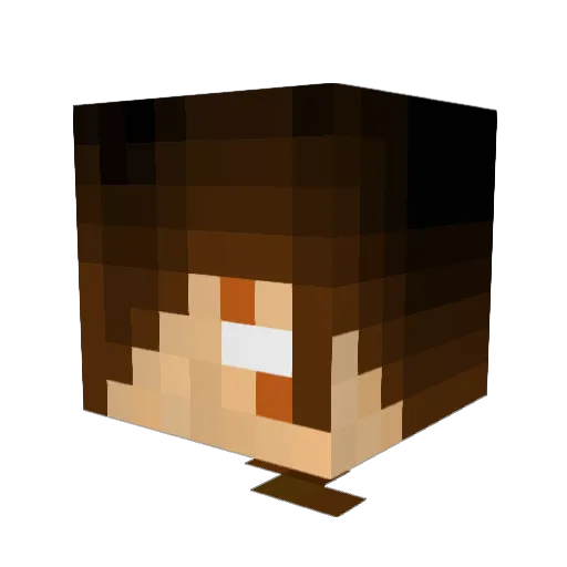 kanata07 Minecraft avatar head, 3D render