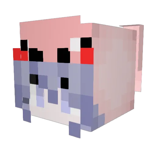 kanatahe Minecraft avatar head, 3D render
