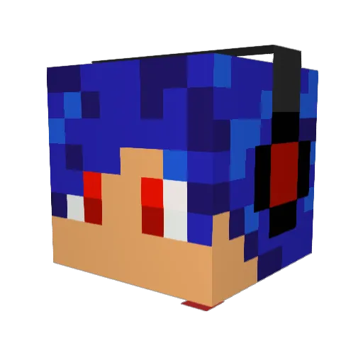 kanatat Minecraft avatar head, 3D render