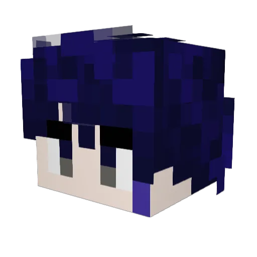 kanatata Minecraft avatar head, 3D render
