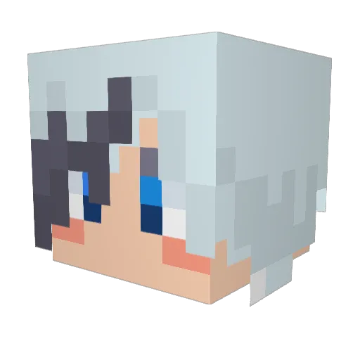 kanayuki Minecraft avatar head, 3D render
