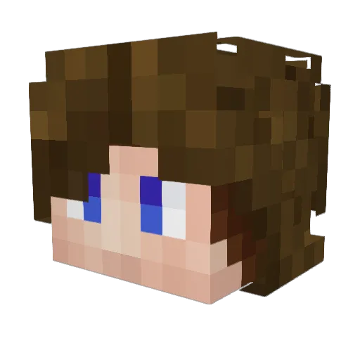 kanbol Minecraft avatar head, 3D render