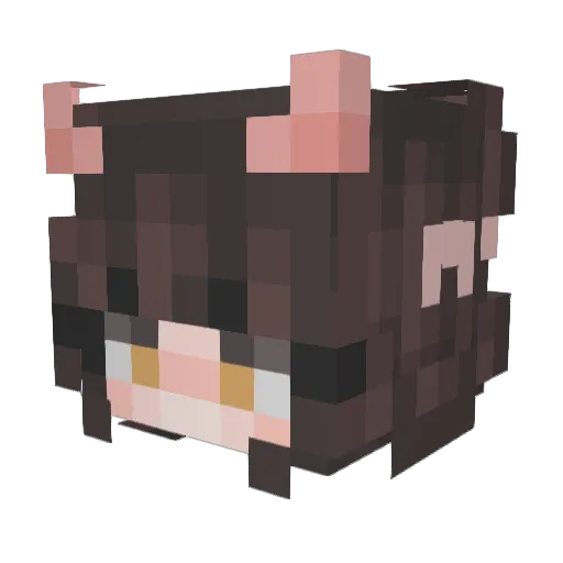 kandapad Minecraft avatar head, 3D render