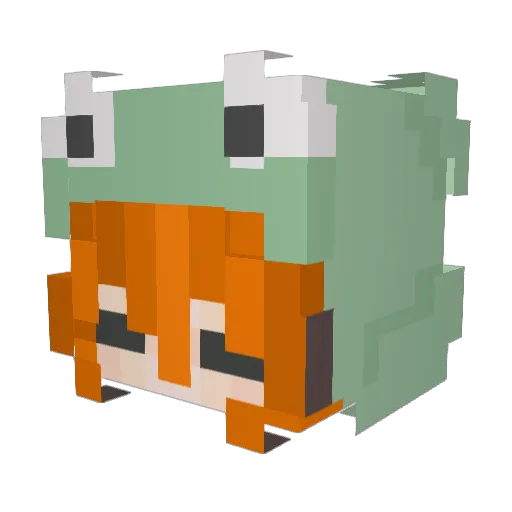 kandiflip Minecraft avatar head, 3D render