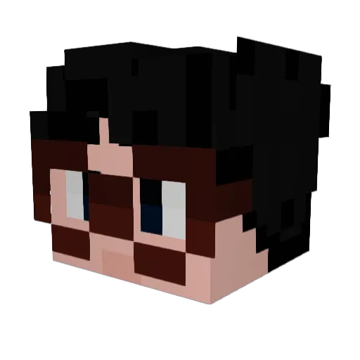 kandizai Minecraft avatar head, 3D render