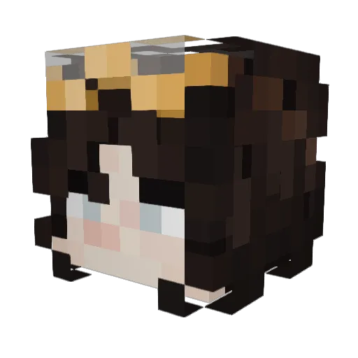 kandro Minecraft avatar head, 3D render