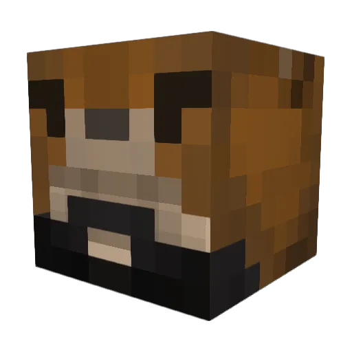 kaneek0 Minecraft avatar head, 3D render