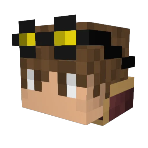 kanegeorge Minecraft avatar head, 3D render