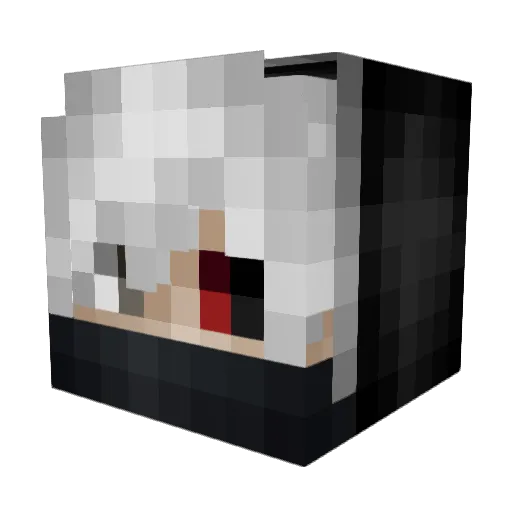kanekei Minecraft avatar head, 3D render