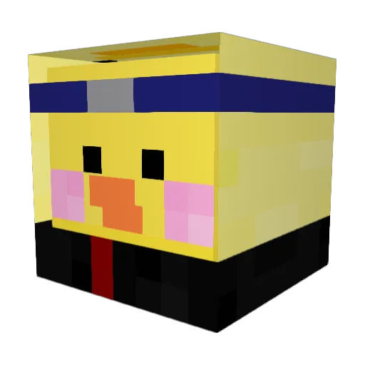kangNINE Minecraft avatar head, 3D render