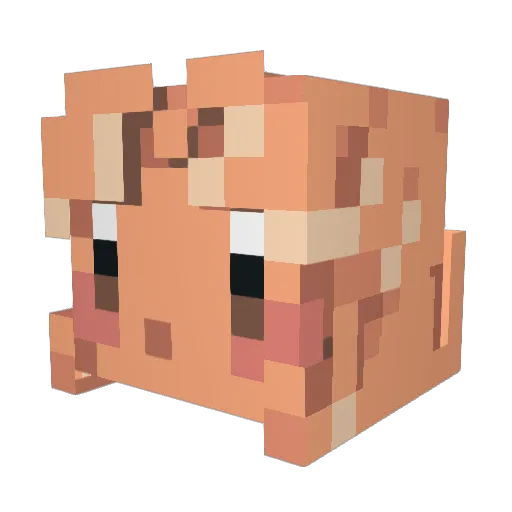 kangeldevil Minecraft avatar head, 3D render