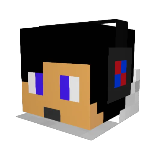 kangermu Minecraft avatar head, 3D render