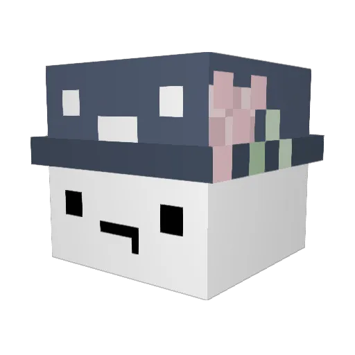 kanghan Minecraft avatar head, 3D render